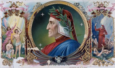 Ritratto di Dante - Etichetta di scatola di sigari, fine XIX secolo da Unknown artist