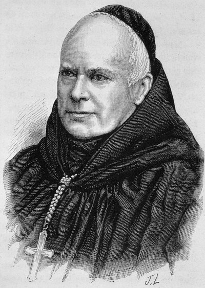 Ritratto di Dom Guéranger (1805 - 1875). Incisione della fine del XIX secolo in "Storia di Francia" di H. Martin da Unknown artist