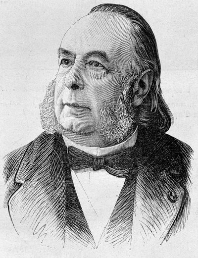 Ritratto di Edmond Frémy (1814 - 1894). Incisione della fine del XIX secolo in 