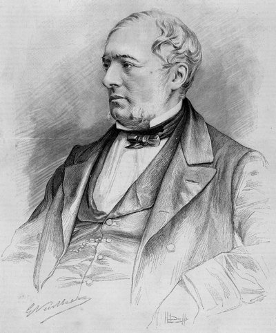 Ritratto di Edouard Charton, pittore, morto nel 1890 da Unknown artist
