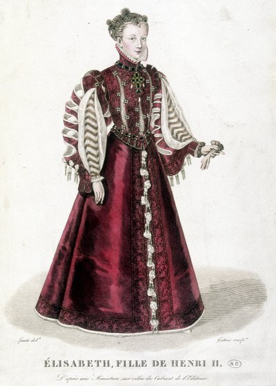Ritratto di Elisabetta, figlia di Enrico II, re di Francia (1519-1559) da Unknown artist