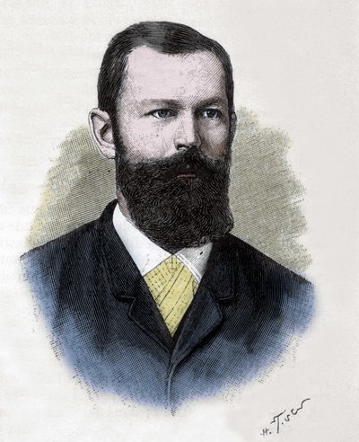 Ritratto di Emil Hermann Fischer. Chimico tedesco da Unknown artist