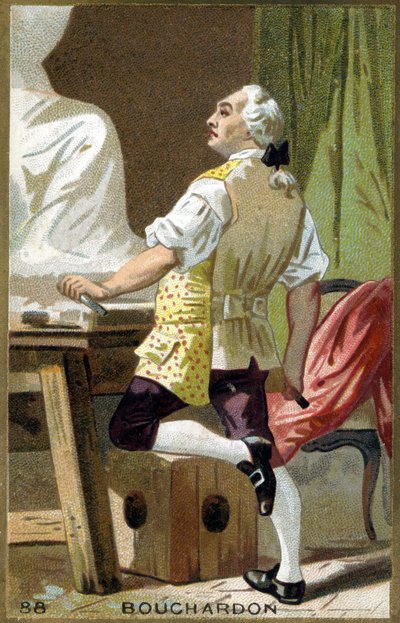 Ritratto di Emile Bouchardon (1698-1762), scultore e disegnatore francese. Cromolitografia del XIX secolo. da Unknown artist