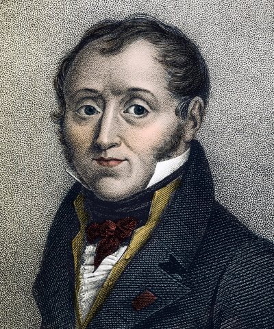 Ritratto di Emmanuel de Las Cases (1766-1842) storico francese - incisione del XIX secolo da Unknown artist