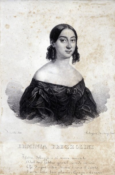 Ritratto di Erminia Frezzolini, soprano italiana (1818-1884) da Unknown artist