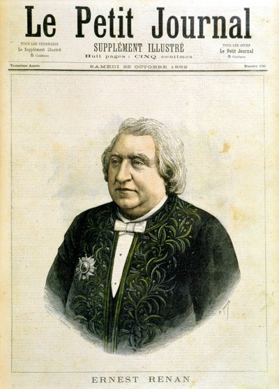 Ritratto di Ernest Renan in abito accademico - in 