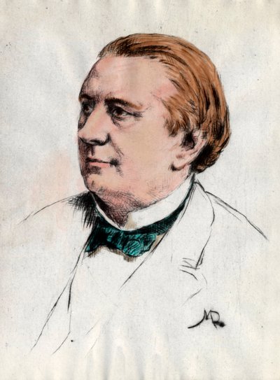 Ritratto di Eugene Labiche (1815-1888) Scrittore. Incisione del XIX secolo. Collezione privata da Unknown artist