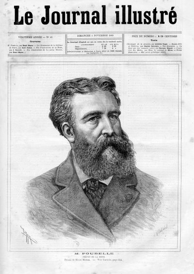Ritratto di Eugene Rene Poubelle (1831-1907), funzionario pubblico francese e prefetto della Senna - Copertina di 