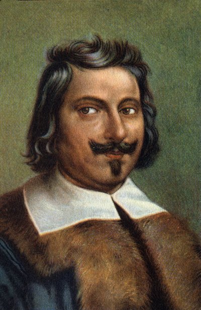Ritratto di Evangelista Torricelli o Toricelli, fisico italiano. da Unknown Artist