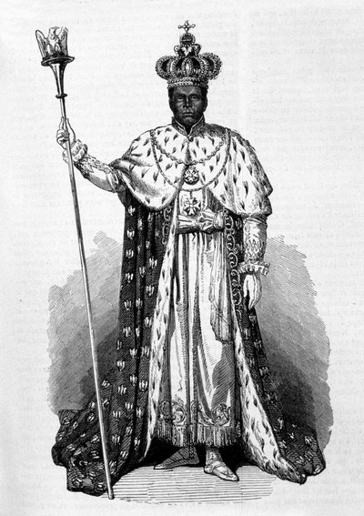 Ritratto di Faustin Soulouque (1782-1867) detto Faustin I, Imperatore di Haiti dal 1847 al 1859 (incisione del 1856) da Unknown artist