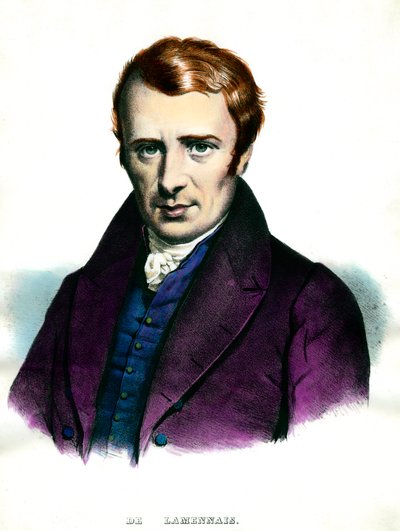 Ritratto di Félicité Robert de Lamennais (1782-1854) scrittore francese da Unknown artist