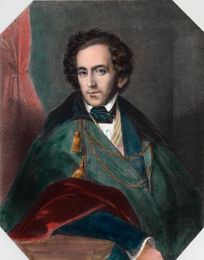 Ritratto di Felix Mendelssohn (1809 - 1847), direttore d