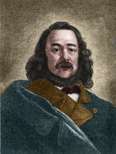 Ritratto di Ferdinand Freiligrath, scrittore tedesco da Unknown artist