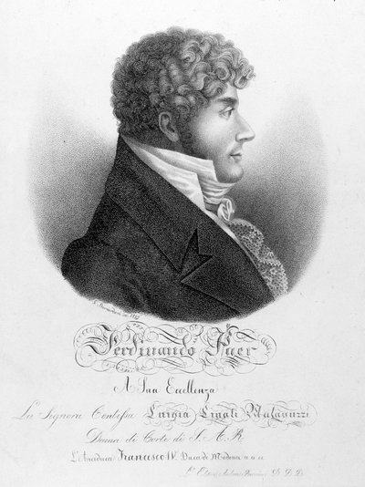 Ritratto di Ferdinando Paer (1771 - 1839). Fu maestro di cappella di Napoleone I e poi direttore dell