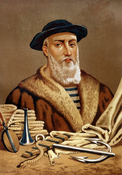 Ritratto di Ferdinando Magellano, navigatore portoghese (1480-1521). da 