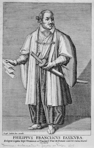 Ritratto di Filippo Francesco Faxicura (Philip Francis Faxicura o Tsunenaga Hasekura) da Unknown artist
