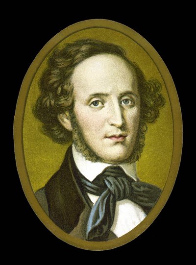 Ritratto di Félix Mendelssohn - Bartholdy (1809 - 1847), compositore tedesco da Unknown artist