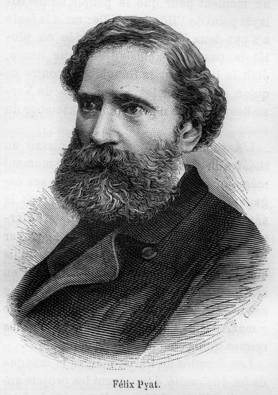 Ritratto di Félix Pyat. Scrittore, giornalista e politico francese. 1810-1889 da Unknown artist