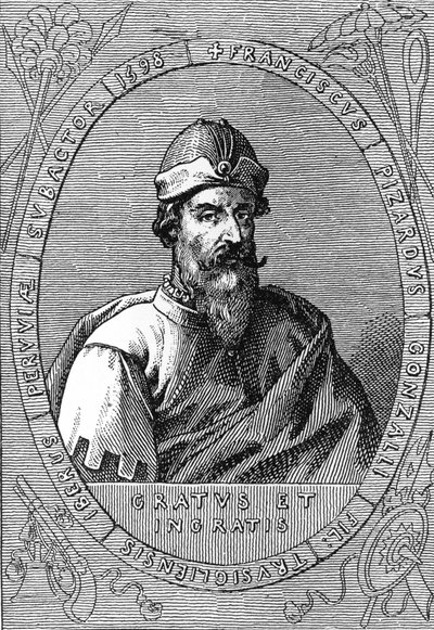 Ritratto di Francisco Pizarro (in fr. François Pizarre) da Unknown artist