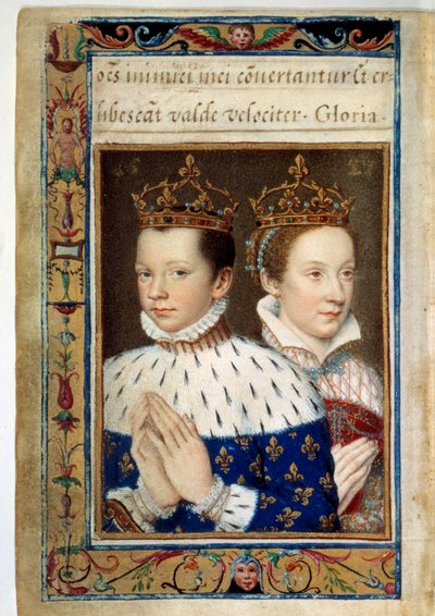 Ritratto di Francesco II (1544-1560) e Maria Stuarda (1542-1587) Re e Regina di Francia da Unknown artist