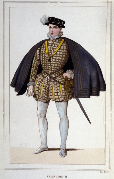 Ritratto di Francesco II (1544 - 1560), Re di Francia incisione del 1830 da Unknown artist