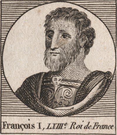 Ritratto di Francesco I (1494 - 1547), Re di Francia - incisione da "Instruction sur l