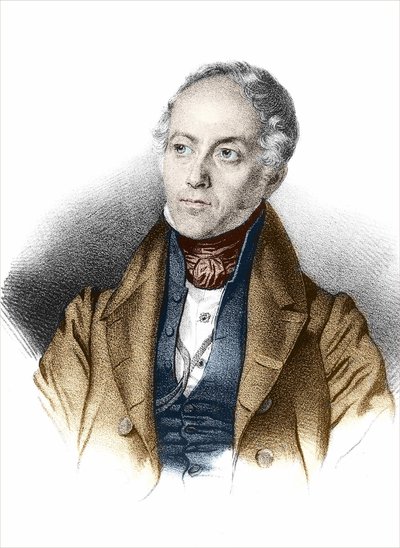 Ritratto di François Guizot (1787 - 1874) politico e storico francese. Incisione del XIX secolo da Unknown artist