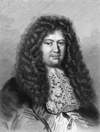 Ritratto di François Michel Le Tellier, Marchese di Louvois (1639 - 1691), politico francese - in "Histoire des Français" di Lavallée, incisione, sd da Unknown artist