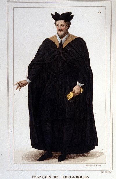 Ritratto di François de Fougerolles, latinista, dottore in medicina. Visse nel XVI secolo da Unknown artist