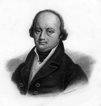 Ritratto di Franz-Joseph Gall (1758-1828), medico tedesco, incisione del XIX secolo da Unknown artist