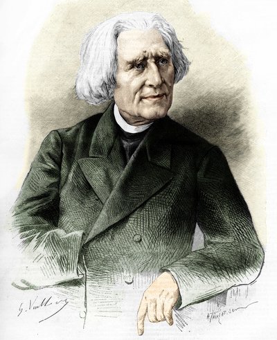 Ritratto di Franz Liszt (1811-1886) compositore e pianista ungherese. da Unknown artist