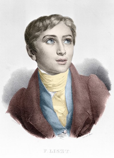 Ritratto di Franz Liszt (1811-1886), compositore e pianista ungherese. da Unknown artist