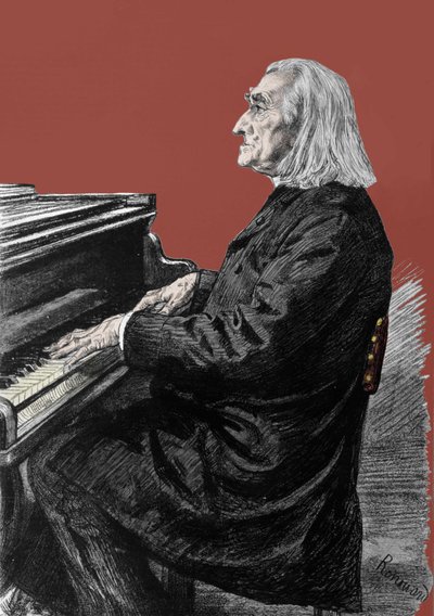 Ritratto di Franz Liszt (1811-1886), compositore e pianista ungherese da Unknown artist