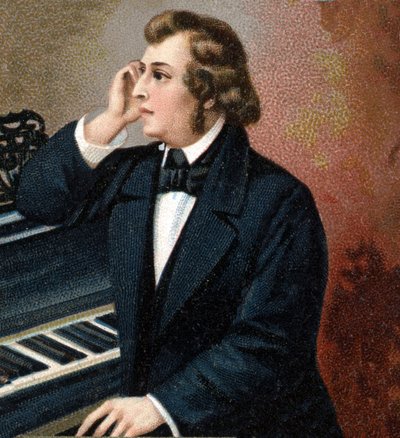 Ritratto di Frederic Chopin (1810 - 1849), compositore polacco da Unknown artist