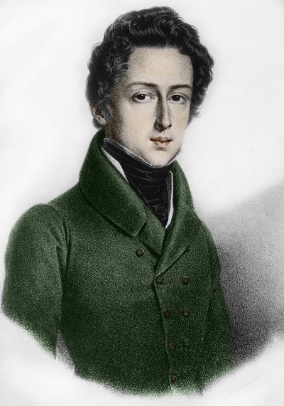 Ritratto di Frédéric Chopin, compositore polacco da Unknown artist