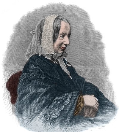 Ritratto di Fredrika Bremer (1801-65) scrittrice svedese e attivista femminista da Unknown artist