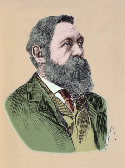 Ritratto di Friedrich Engels, filosofo e teorico socialista tedesco da Unknown artist