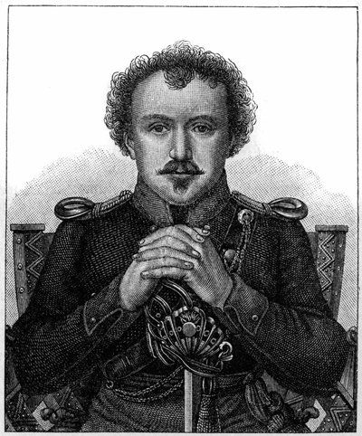 Ritratto di Friedrich Heinrich Karl de la Motte, Barone Fouque noto come La Motte-Fouque (1777-1843) scrittore romantico tedesco da Unknown artist