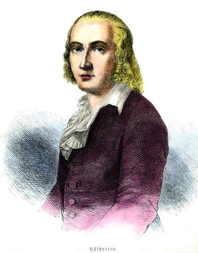 Ritratto di Friedrich Hölderlin (1770-1843) poeta tedesco da Unknown artist