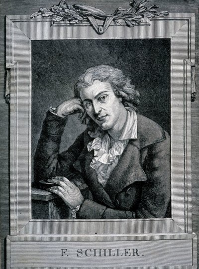 Ritratto di Friedrich von Schiller, poeta e drammaturgo tedesco da Unknown artist