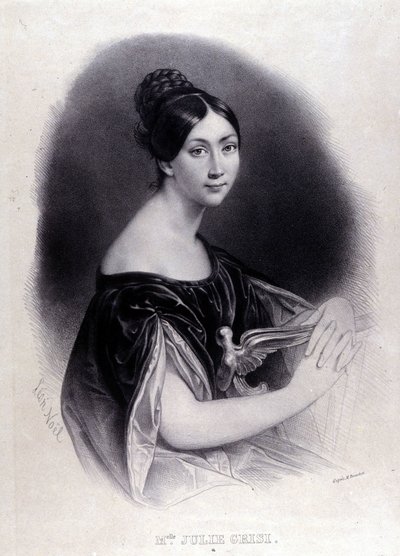 Ritratto di Giulia Grisi (1811-1869) soprano italiano. da Unknown artist