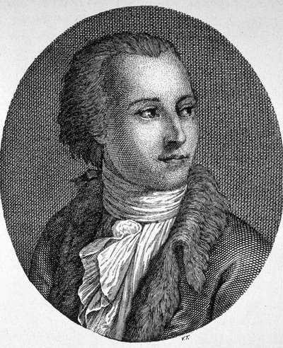 Ritratto di Gaetano Filangieri (1752 - 1788), filosofo e giurista italiano da Unknown artist