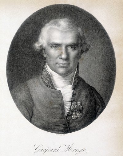 Ritratto di Gaspard Monge, Conte di Peluse (1746 - 1818), matematico francese - incisione da Unknown artist