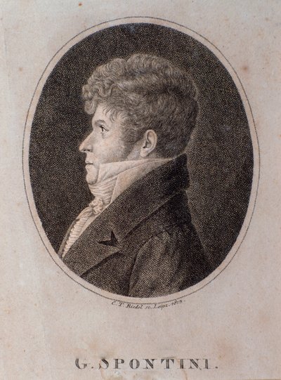 Ritratto di Gaspare Spontini (incisione) da Unknown artist