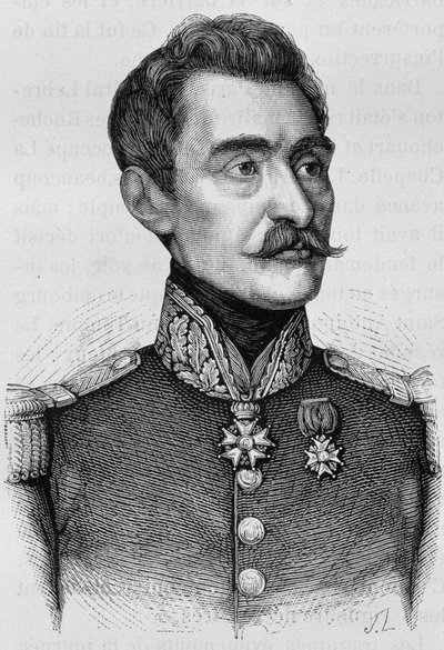 Ritratto del generale Bréa. Incisione della fine del XIX secolo in "Storia di Francia" di H. Martin da Unknown artist