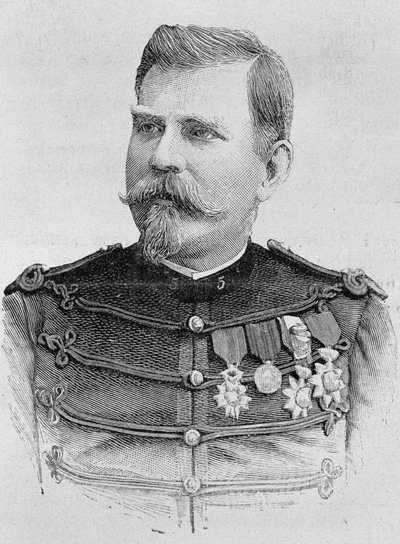 Ritratto del Generale Joseph Joffre (1852 - 1931). Incisione della fine del XIX secolo in “Histoire de France” di H. Martin da Unknown artist
