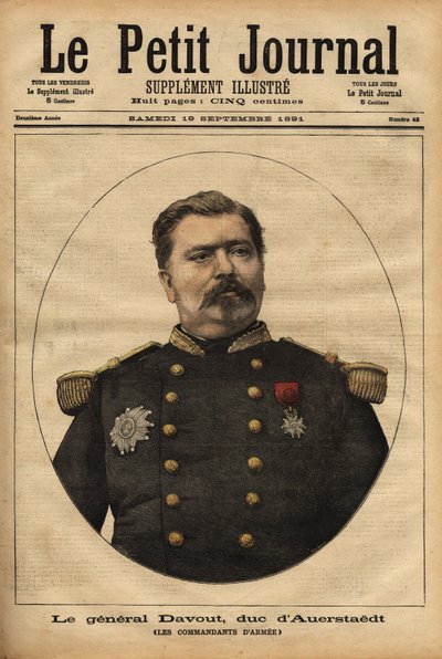 Ritratto del generale Leopold Davout, duca di Auerstaedt (1829-1904), capo di stato maggiore dell