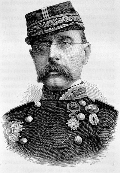 Ritratto del generale Louis Faidherbe, colonizzatore francese (1818 - 1889). Incisione del XIX secolo da Unknown artist