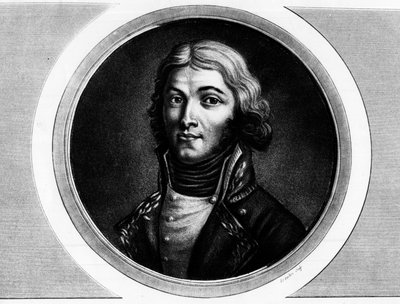 Ritratto del Generale Louis Lazare Hoche (1768-1797). Incisione in 