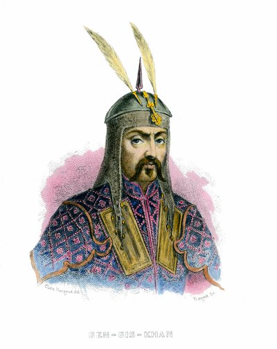 Ritratto di Gengis Khan (Temudjin) da Unknown artist